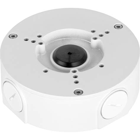 Outdoor Round Junction Box for 3 Screw Base Cameras (White)